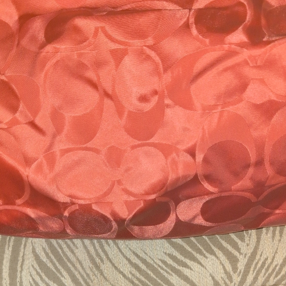 Coach Getaway Nylon Sig Packable Weekender Tote - Coral Pink - Picture 11 of 16